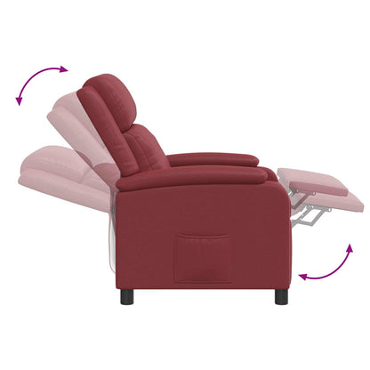 Relaxfauteuil Wijnrood Kunstleer