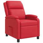 Relaxfauteuil rood kunstleer 110 kg