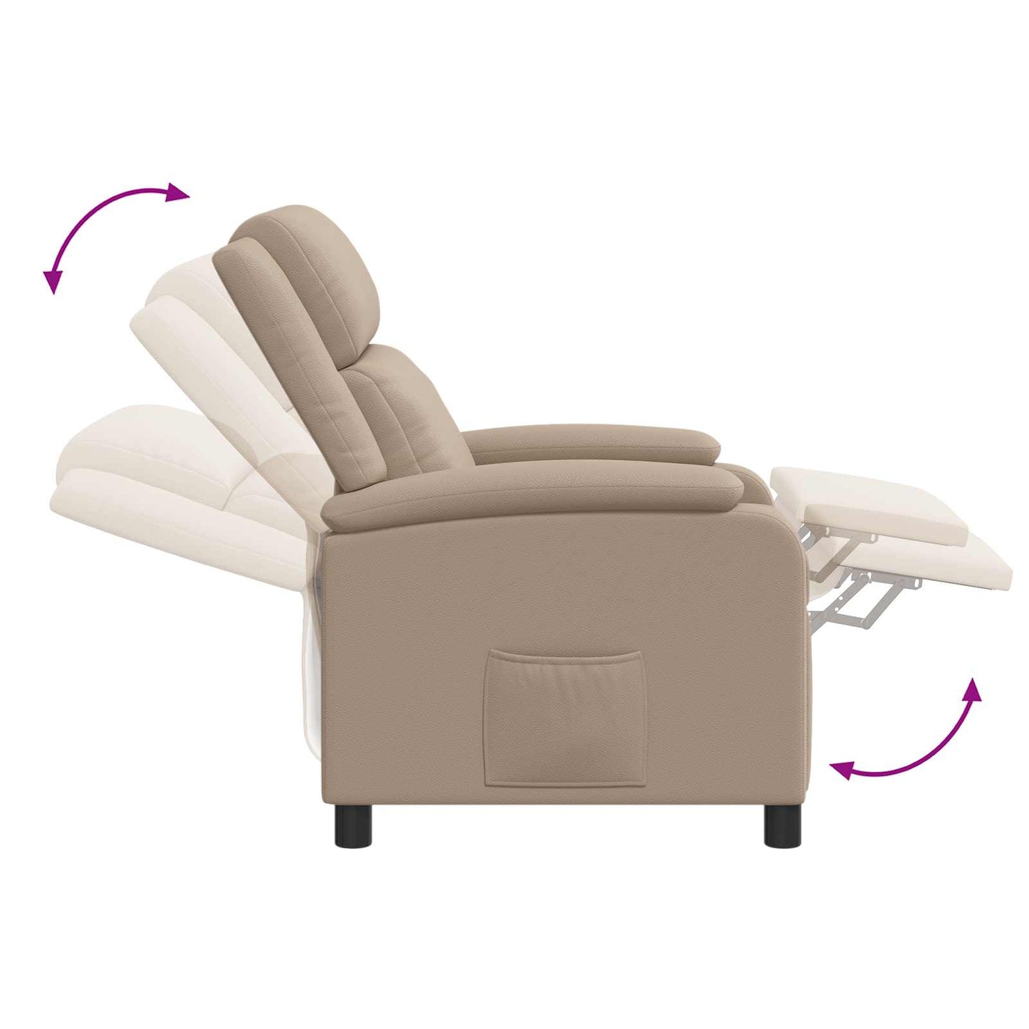 Relaxfauteuil Cappuccino Kunstleer