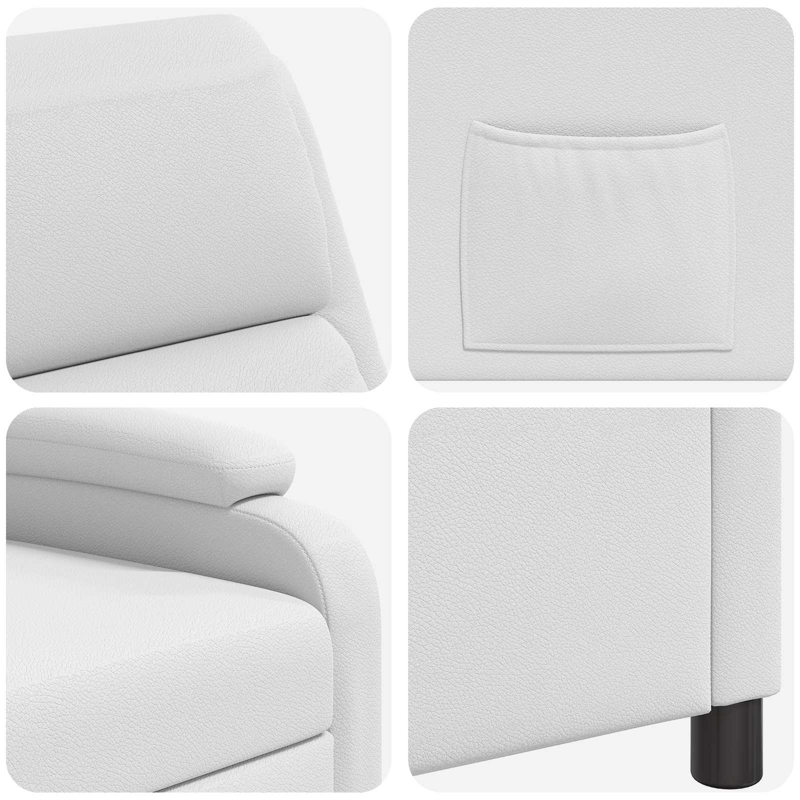 Relaxfauteuil Wit Kunstleer
