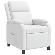 Relaxfauteuil wit kunstleer 66x95x100 cm