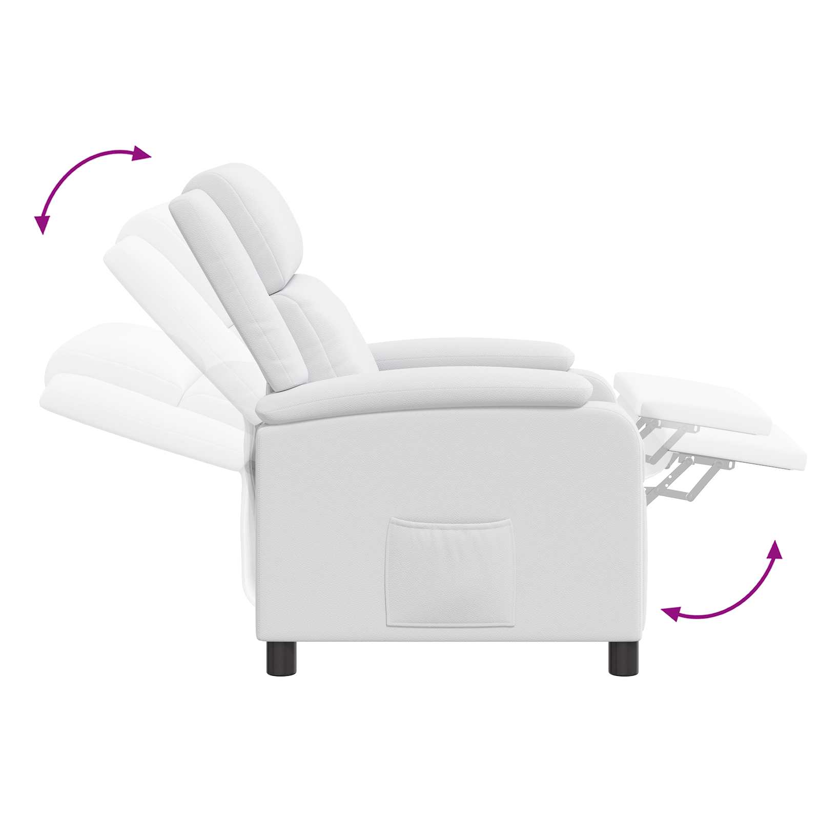 Relaxfauteuil Wit Kunstleer