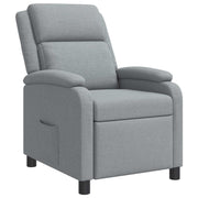Relaxfauteuil lichtgrijs stof verstelbaar