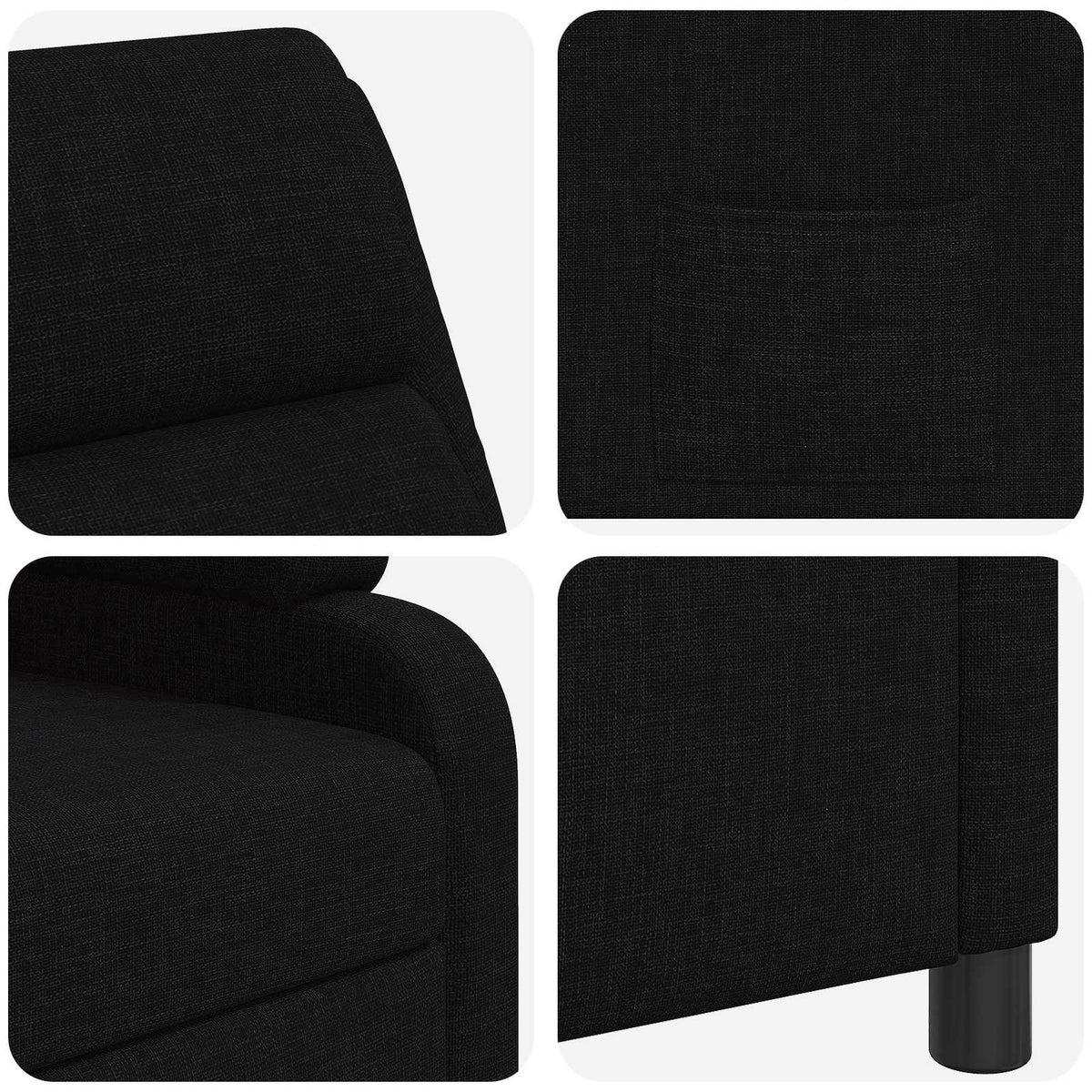 Relaxfauteuil Zwart Stof
