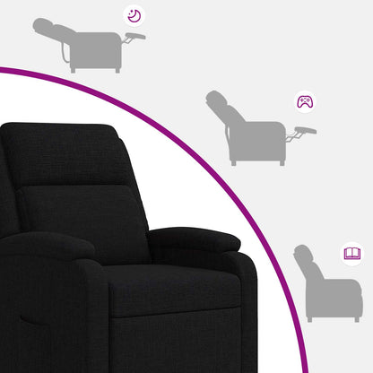 Relaxfauteuil Zwart Stof