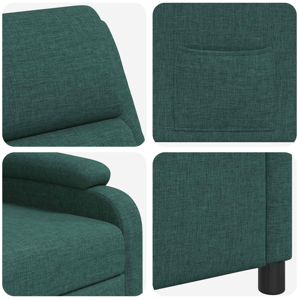 Relaxfauteuil Donkergroen Stof
