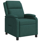 Relaxfauteuil donkergroen stof 66x95x100 cm
