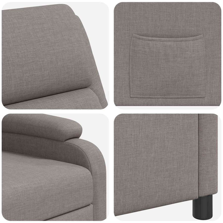 Relaxfauteuil Taupe Stof