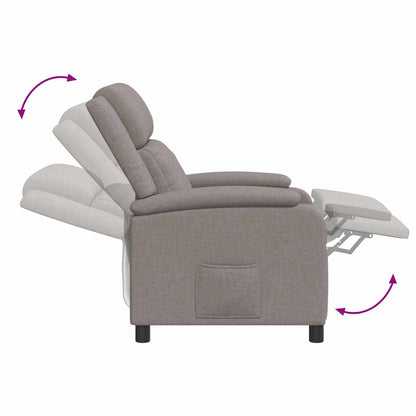 Relaxfauteuil Taupe Stof