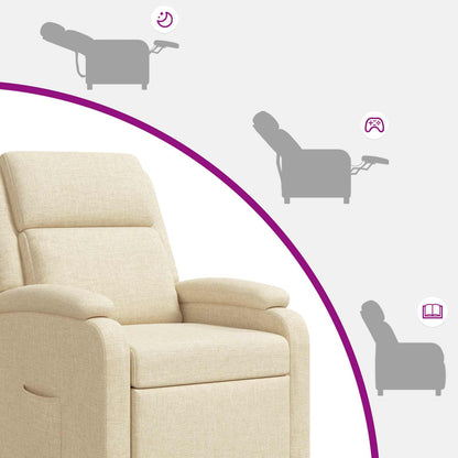 Relaxfauteuil Crèmekleurig Stof