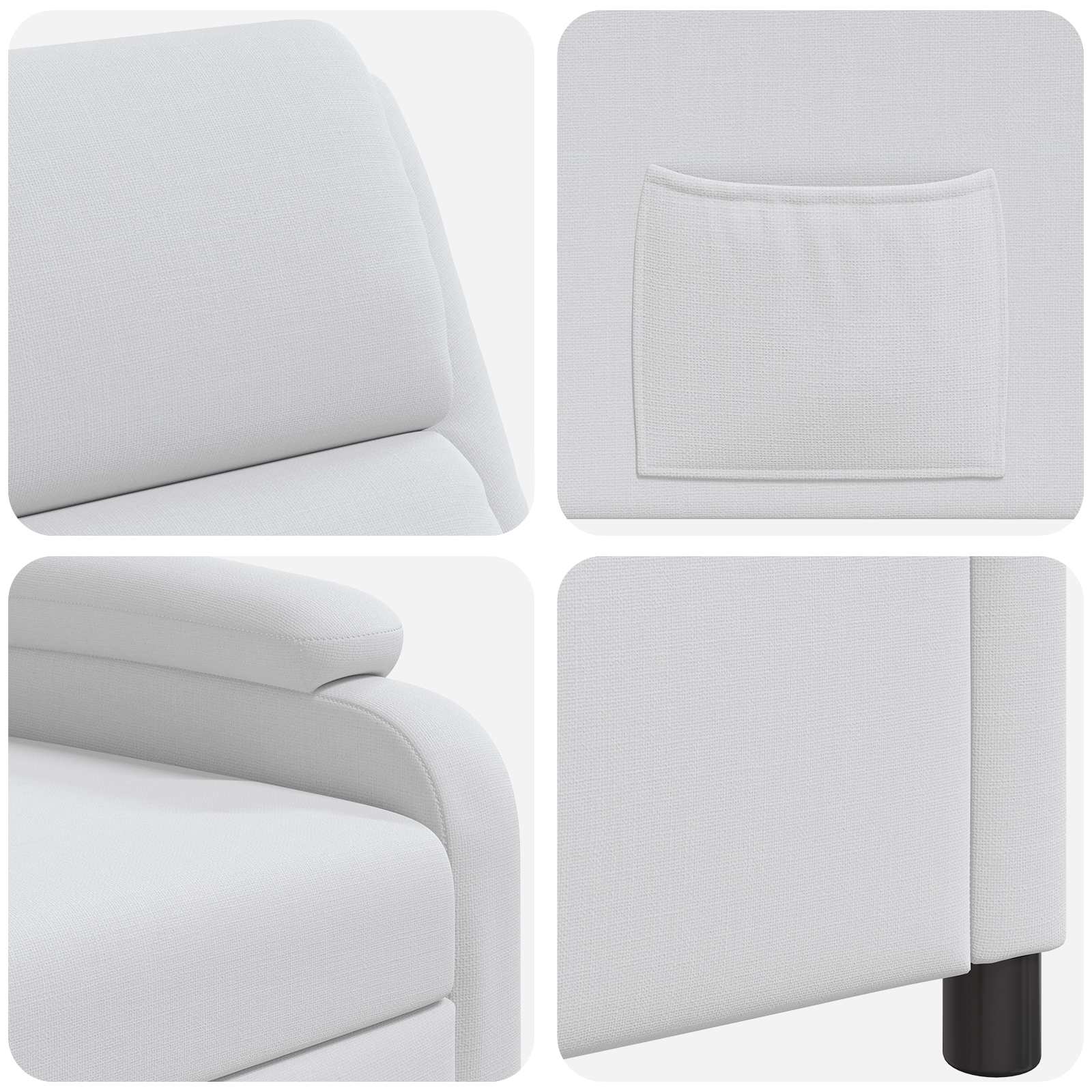 Relaxfauteuil Wit Stof