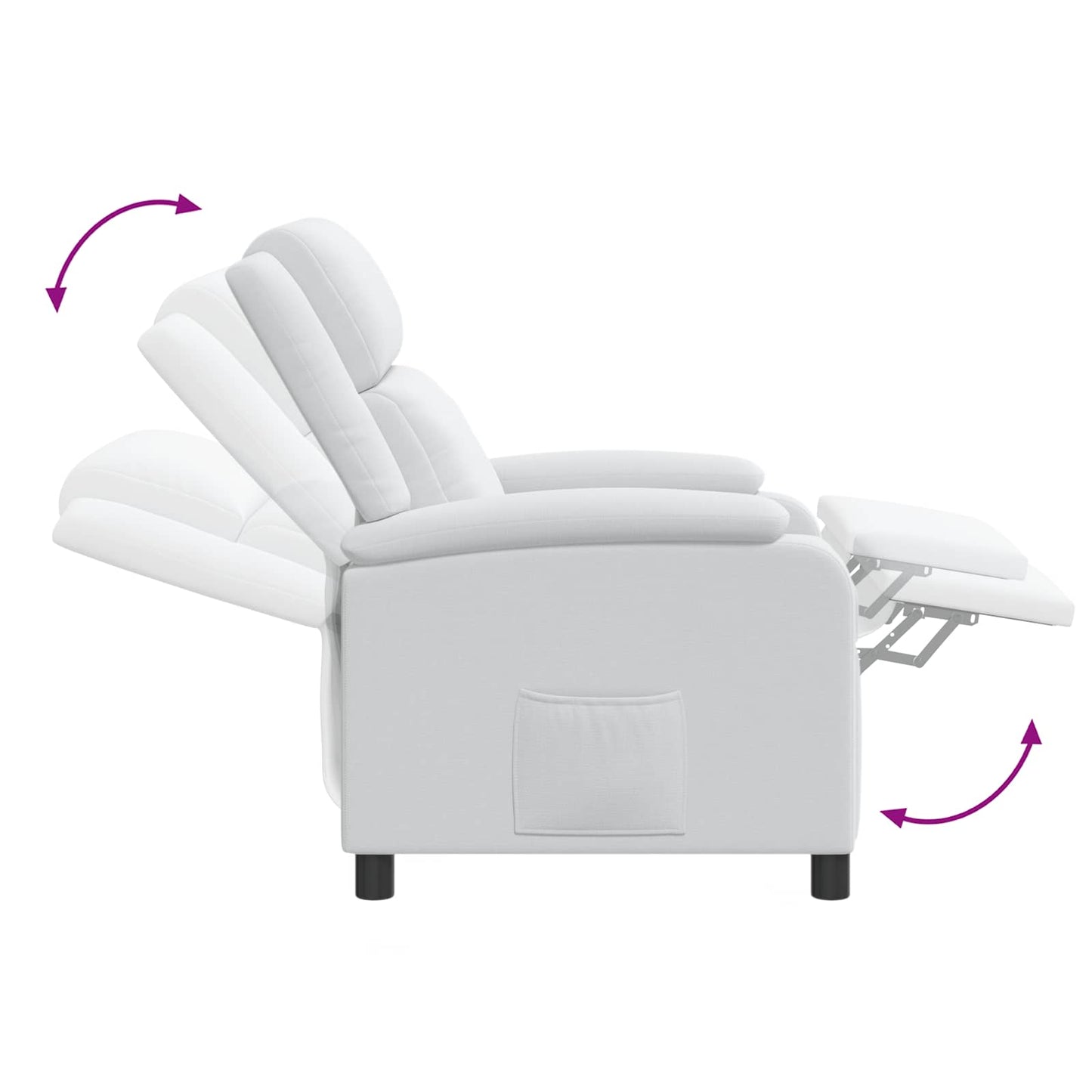 Relaxfauteuil Wit Stof