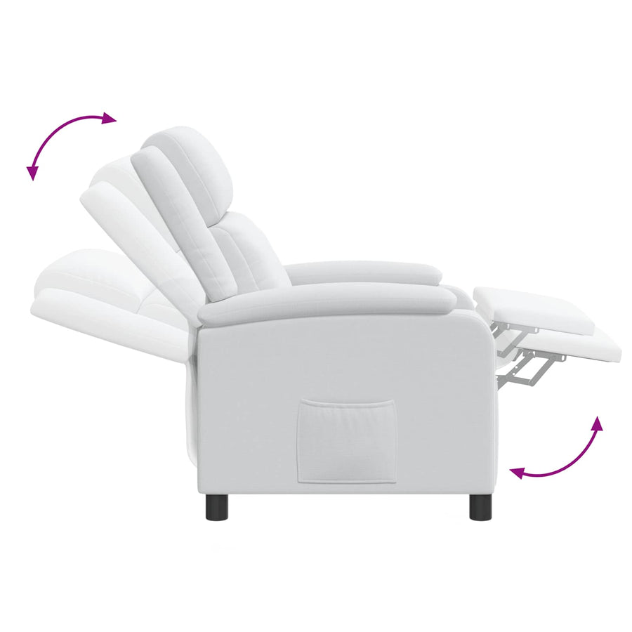 Relaxfauteuil Wit Stof