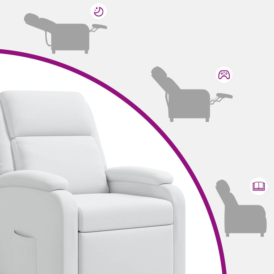 Relaxfauteuil Wit Stof