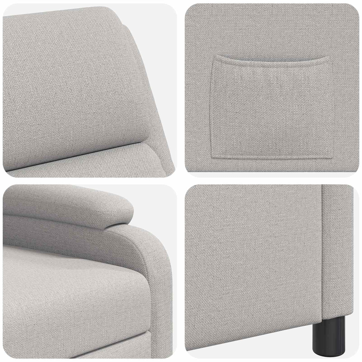 Relaxfauteuil Wolkengrijs Stof Wolkengrijze stof