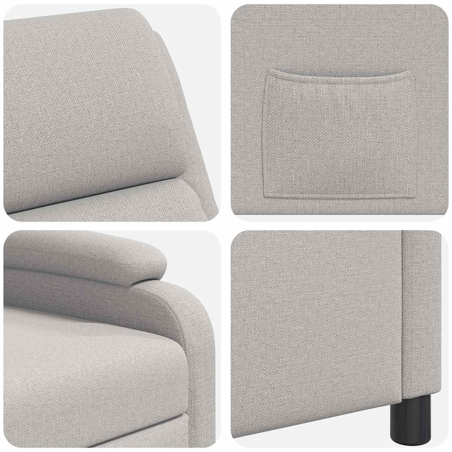 Relaxfauteuil Wolkengrijs Stof Wolkengrijze stof