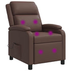 Massagefauteuil bruin kunstleer 66x95x100 cm