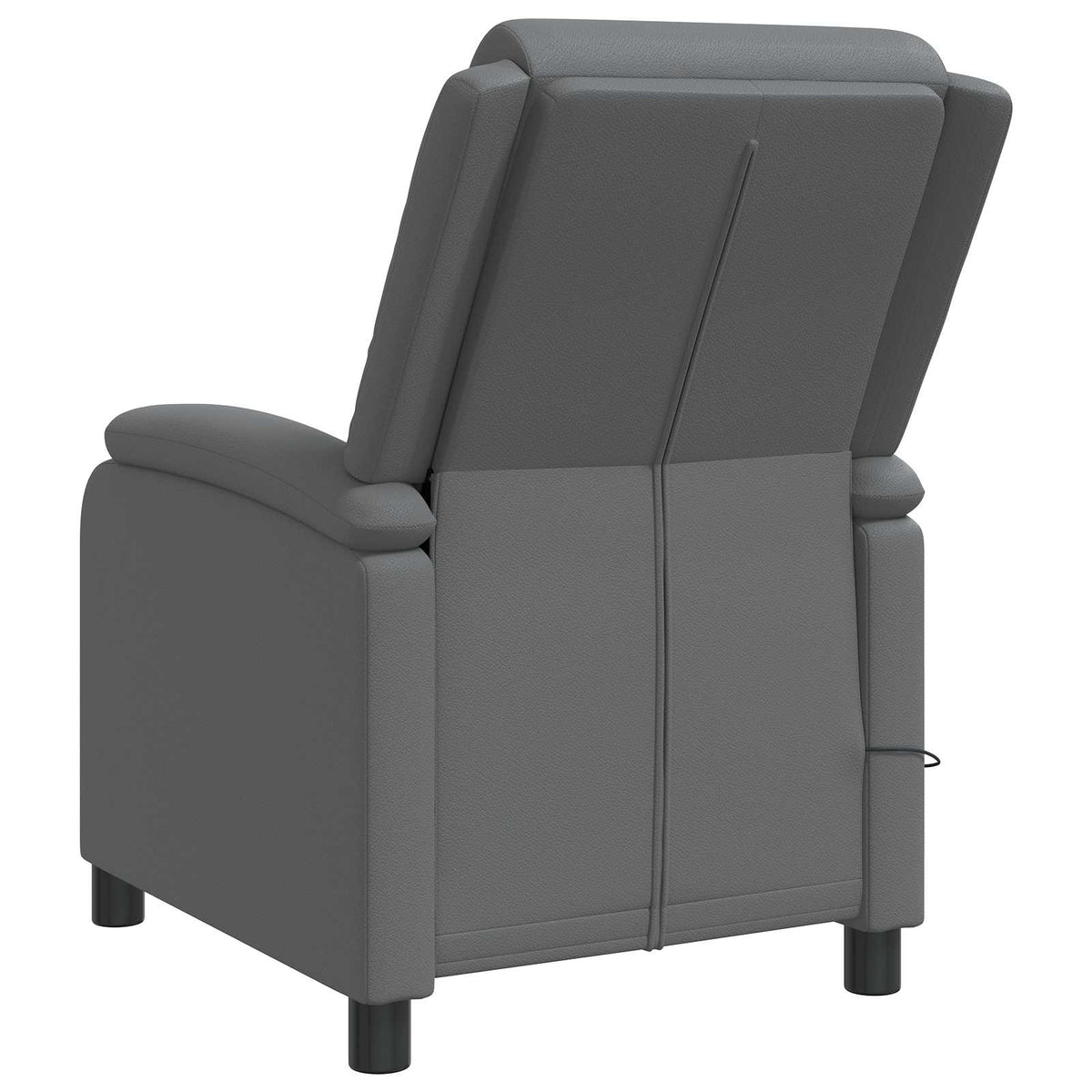 Massage Recliner Grijs Kunstleer