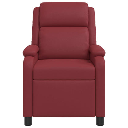 Massage Recliner Wijnrood Kunstleer