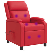 Massagefauteuil rood kunstleer 66x95x100 cm
