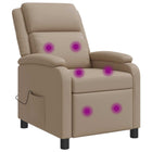 Massage fauteuil cappuccino kunstleer 66x95x100 cm
