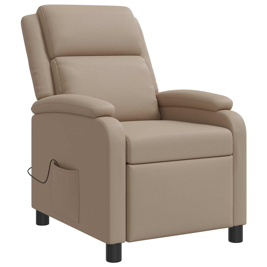 Massage Recliner Cappuccino Kunstleer