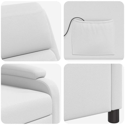 Massage Recliner Wit Kunstleer