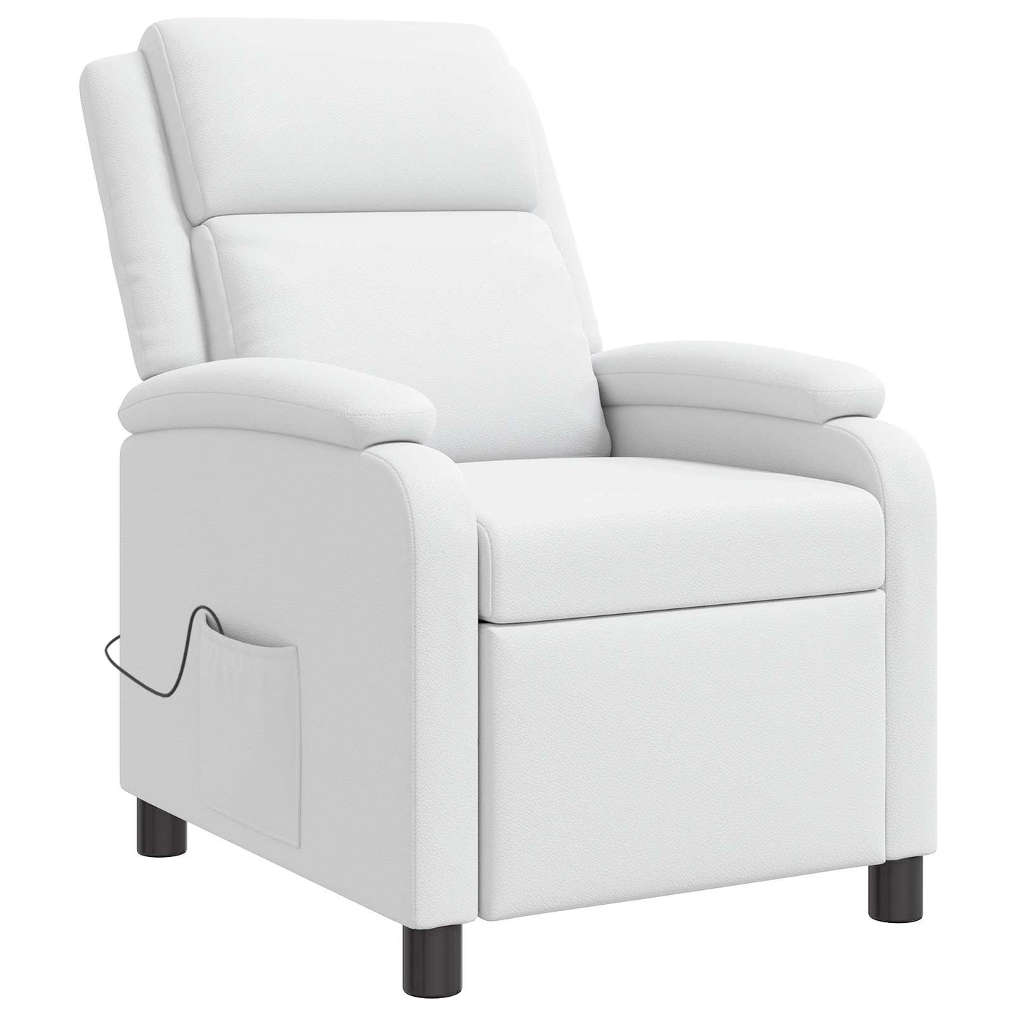 Massage Recliner Wit Kunstleer