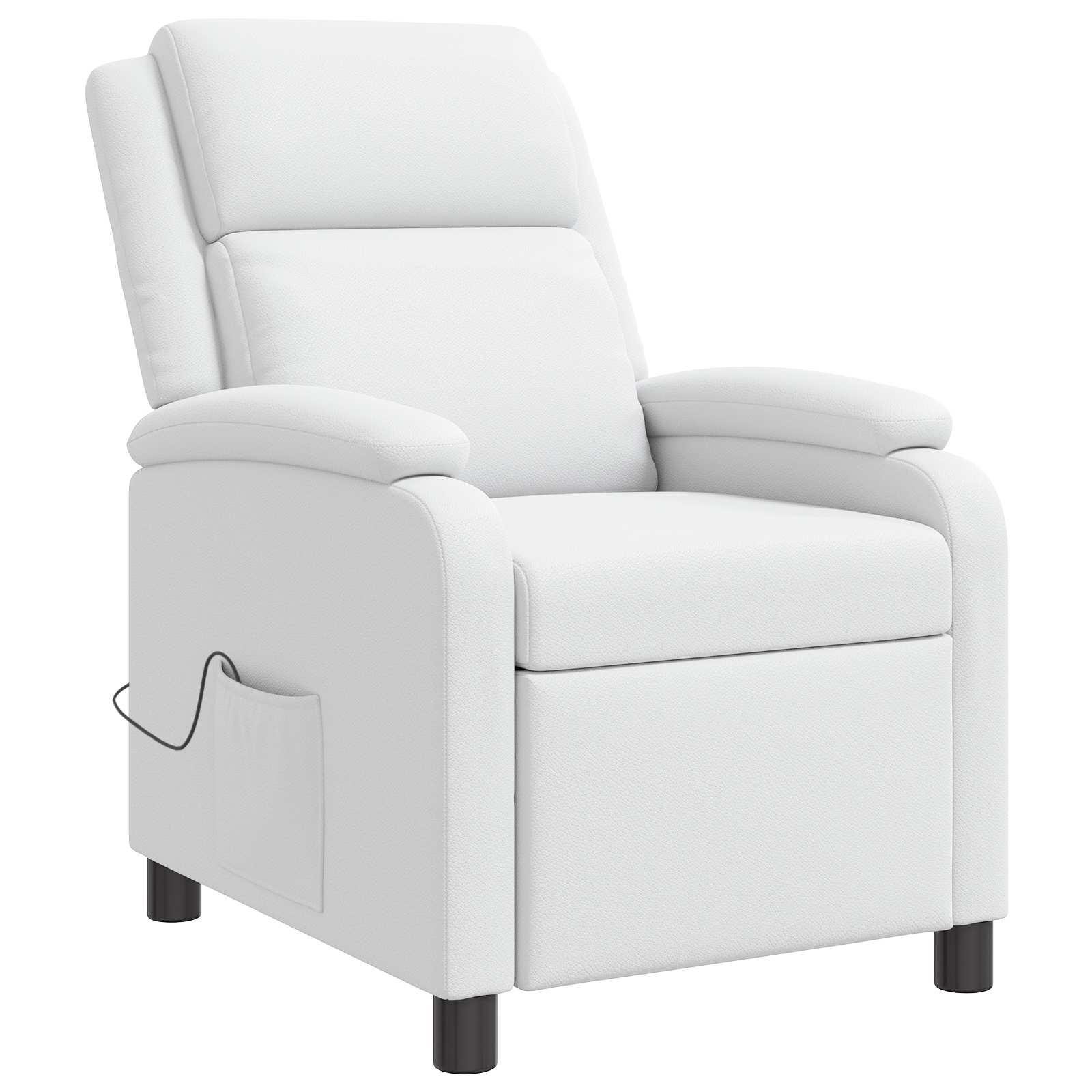 Massage Recliner Wit Kunstleer