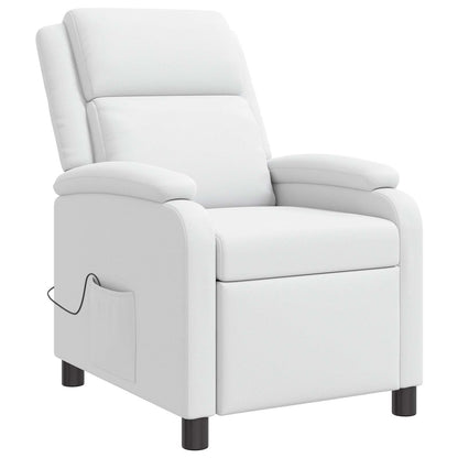 Massage Recliner Wit Kunstleer