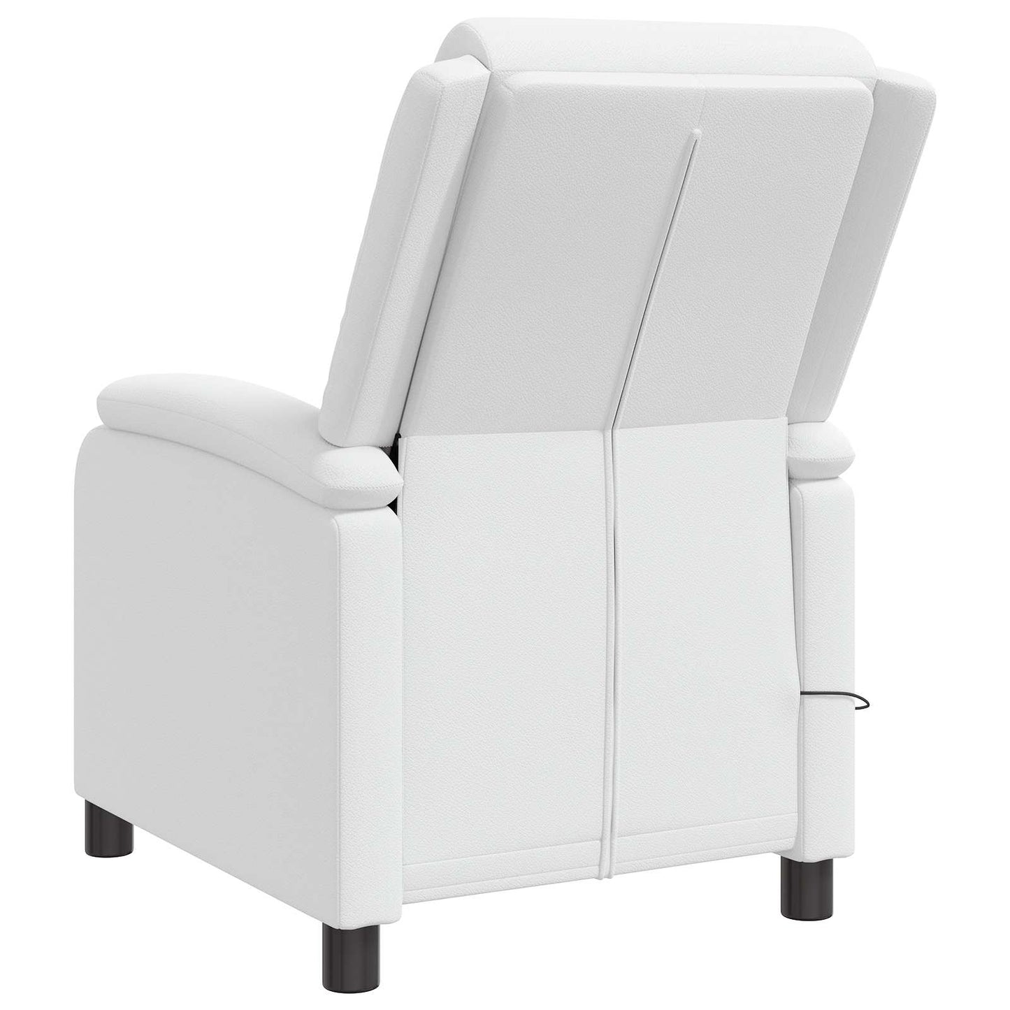 Massage Recliner Wit Kunstleer