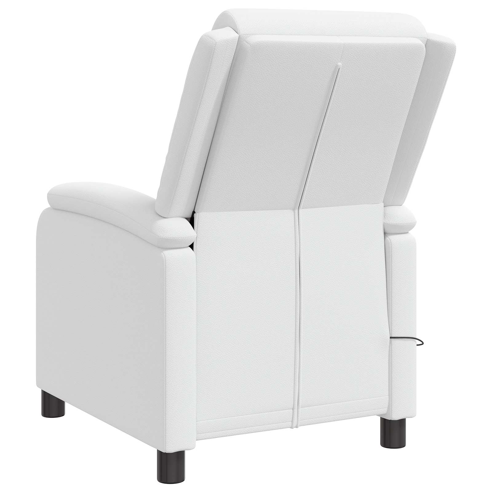 Massage Recliner Wit Kunstleer