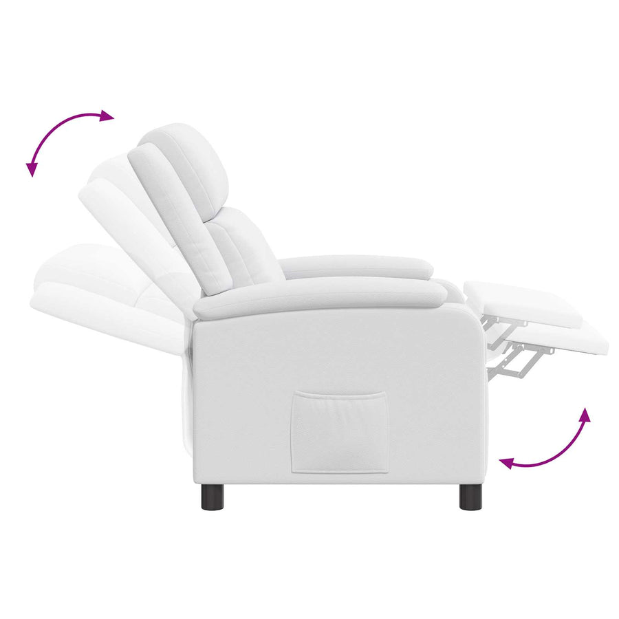 Massage Recliner Wit Kunstleer