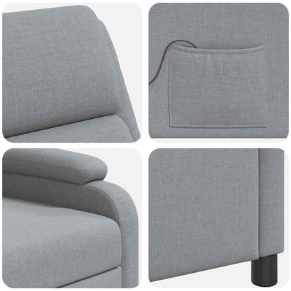 Massage Recliner Lichtgrijs Stof