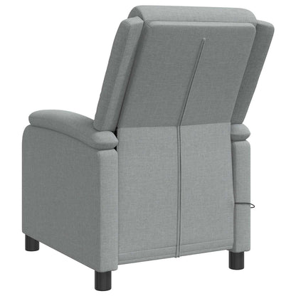 Massage Recliner Lichtgrijs Stof