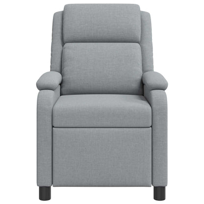 Massage Recliner Lichtgrijs Stof