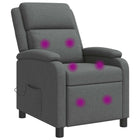 Massage fauteuil donkergrijs stof 66x95x100 cm