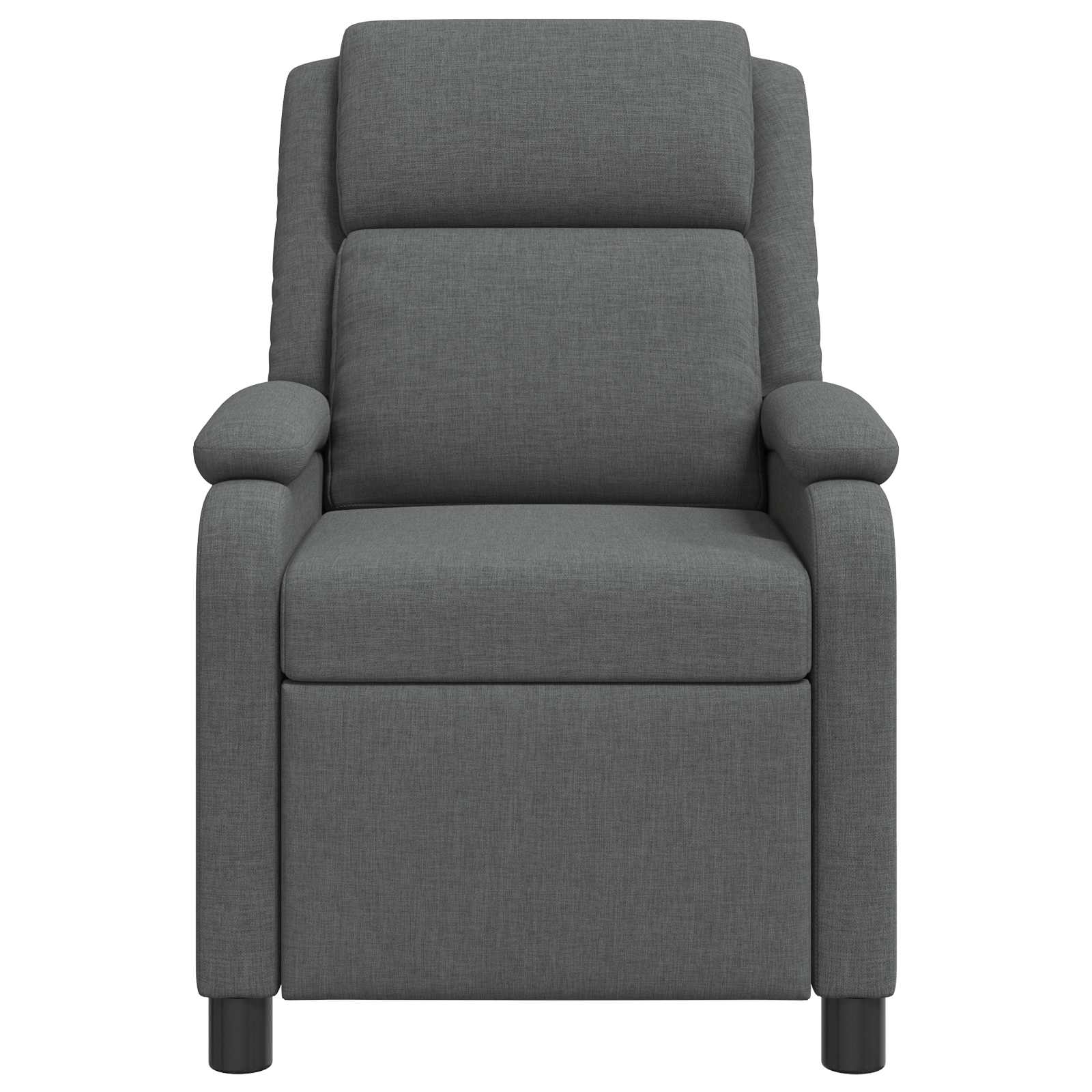 Massage Recliner Donkergrijs Stof