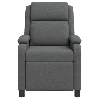 Massage Recliner Donkergrijs Stof
