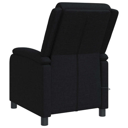 Massage Recliner Zwart Stof