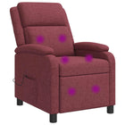 Massagefauteuil wijnrood stof 66x95x100 cm