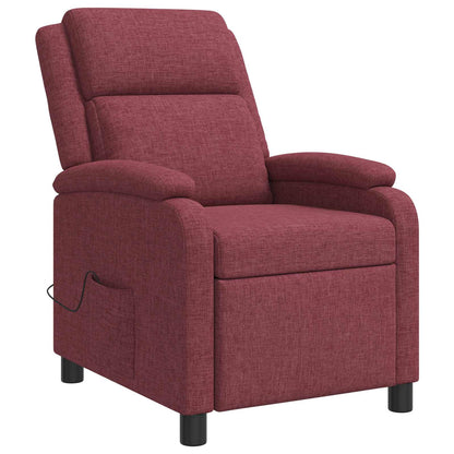 Massage Recliner Wijnrood Stof