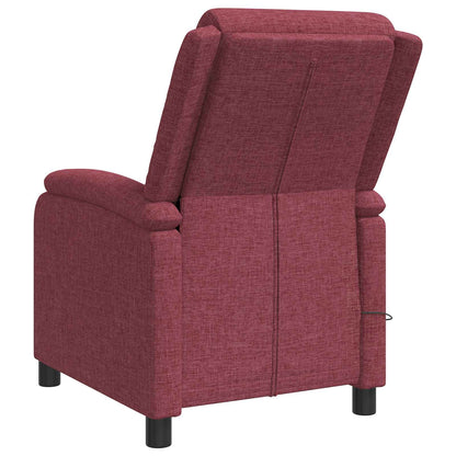 Massage Recliner Wijnrood Stof