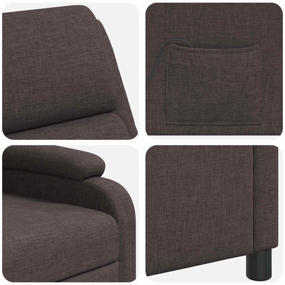 Massage Recliner Donkerbruin Stof