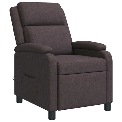 Massage Recliner Donkerbruin Stof