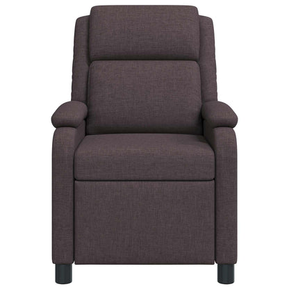 Massage Recliner Donkerbruin Stof
