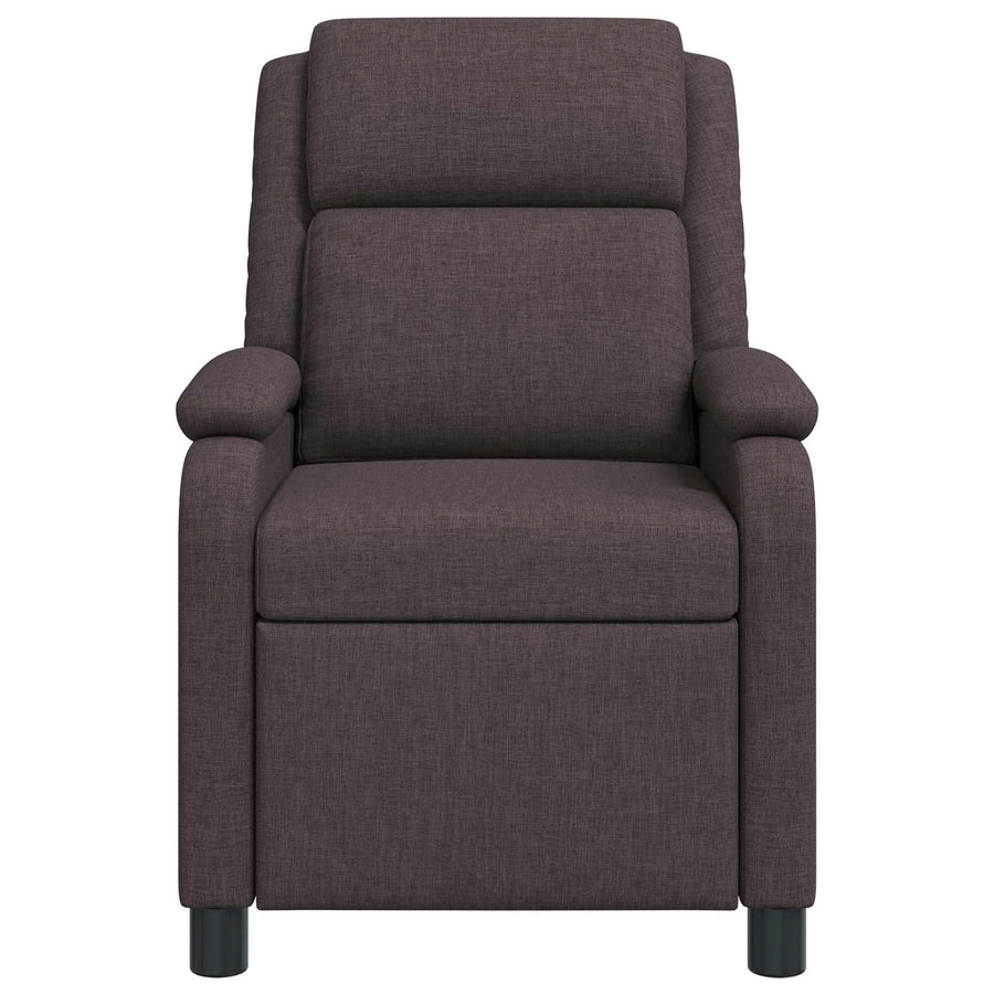 Massage Recliner Donkerbruin Stof