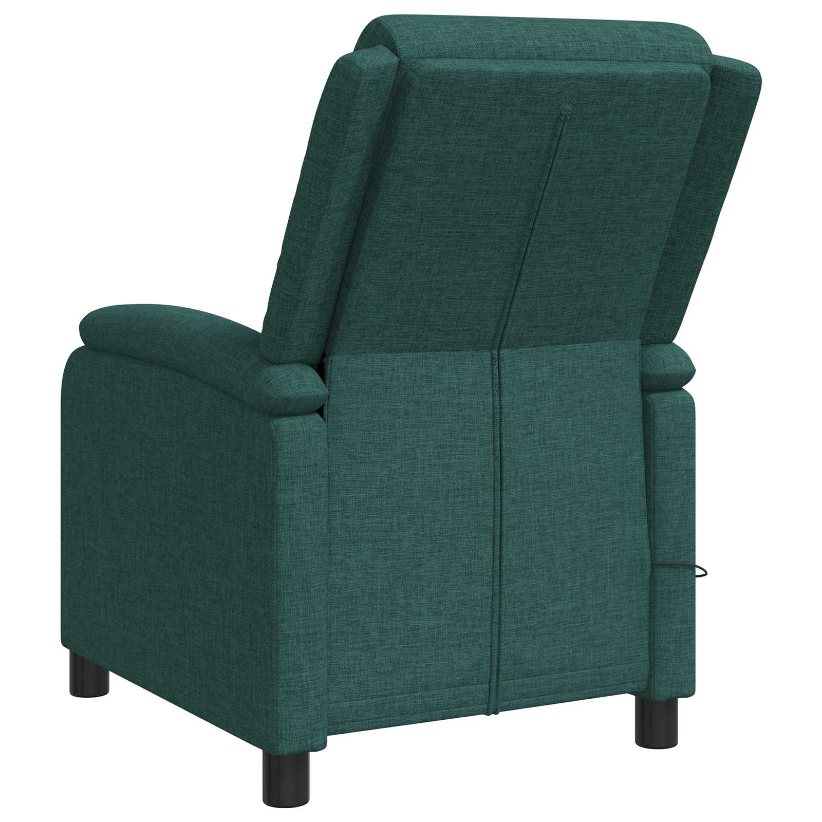 Massage Recliner Donkergroen Stof