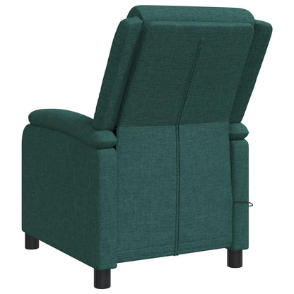 Massage Recliner Donkergroen Stof