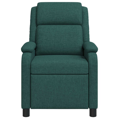 Massage Recliner Donkergroen Stof